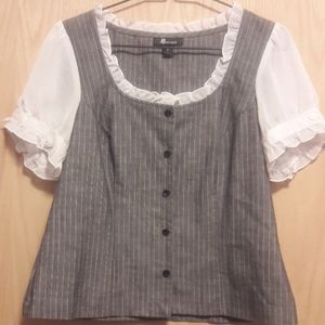 AB Studio Women's Grey Blouse